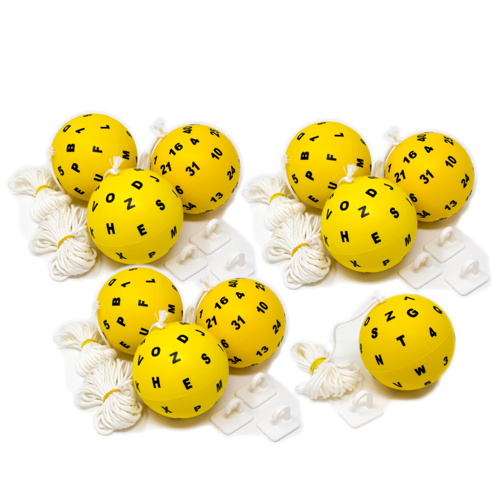 Soft Training Ball (VTE)   (Pkg. of 10) - with Letters & Numbers