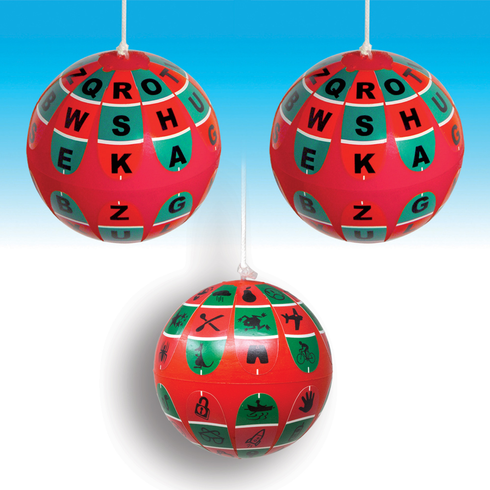  Soft R/G Training Ball (VTE)   (Package of 3) - 2 Balls with Letters and 1 with Figures