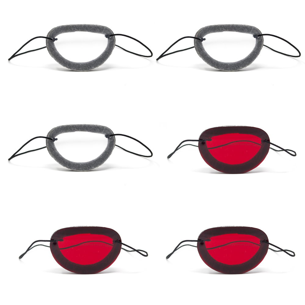  Foam Occluders   (Package of 6)  Includes:  (3) Red and (3) Translucent 
