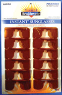  Polarized Blue Glare Guards  Color: Brown Amber  Display Card of 12 (Regular)
