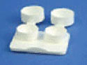  (50) Jumbo  Contact Lens Cases    (White)   10mm Deep x 22mm Diameter
