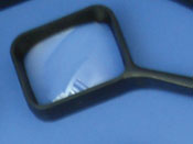  (F)   Coil Small Hand Reader Magnifier   (3.5x Magnification)  64mm x 52mm Lens