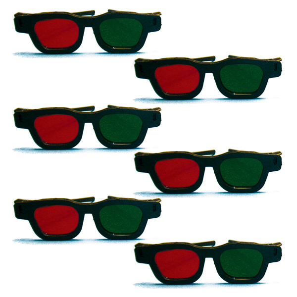  Original Bernell Model Red/Green Goggle   (Package of 6)