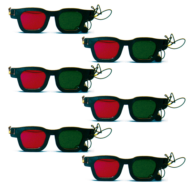  Original Bernell Model Red/Green Goggle  with Elastic   (Package of 6)