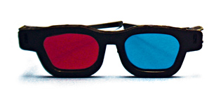  Original Bernell Model Red/Blue Computer Goggles   (Package of 6)