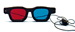  Original Bernell Model Red/Blue Computer Goggles with Elastic   (Package of 6)