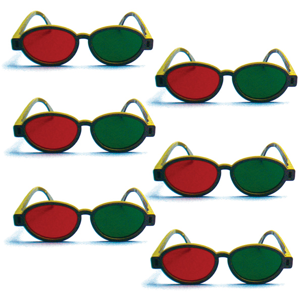  Modern Model  Red/Green Goggles   (Package of 6) 
