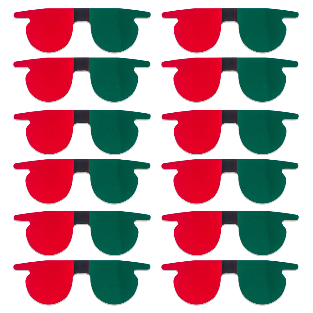 SlipIns - Red/Green Flat SlipIns(Sold by Dozen)Packed in Individual Bags