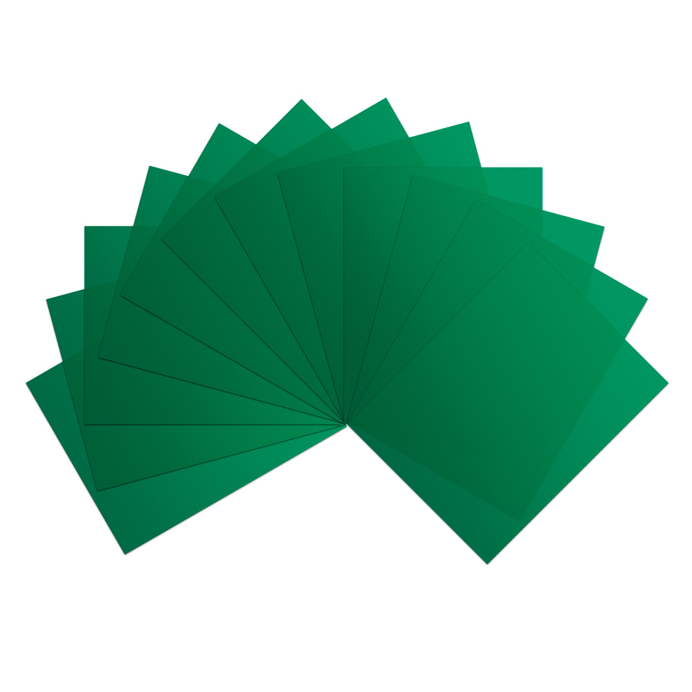 (12) Green Vinyl Sheets 