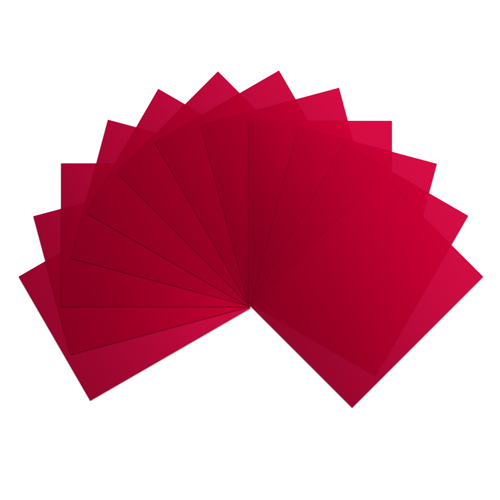  (12) Red Vinyl Sheets 