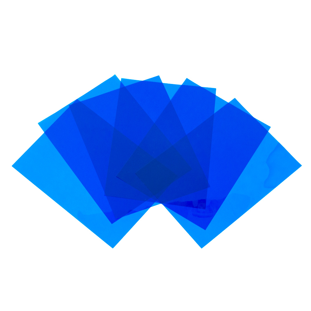  Solan Blue Filter Sheets   Six Sheets  Size: 8-1/2" x 10-1/2"