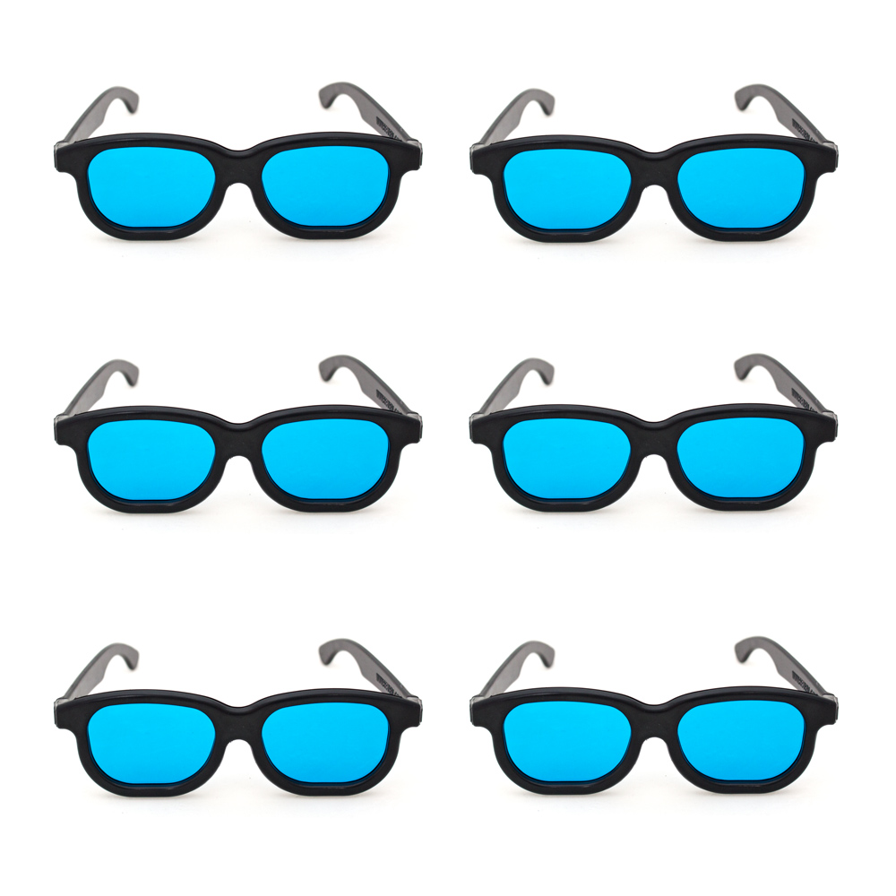  Pkg. of 6 Goggles  with Blue Filter Lenses 
