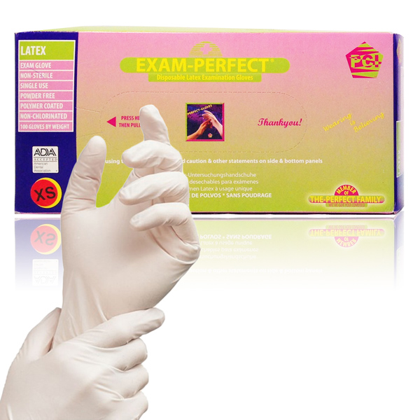  Latex Gloves   Non-Chlorinated Non-Powdered  Size:  Large  (Box of 100)