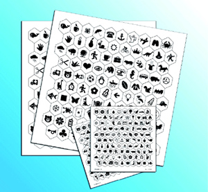 Accommodative Chart Set (VTE)with Figures(Cardboard Material)