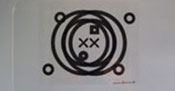  Black Eccentric Circles Cling 