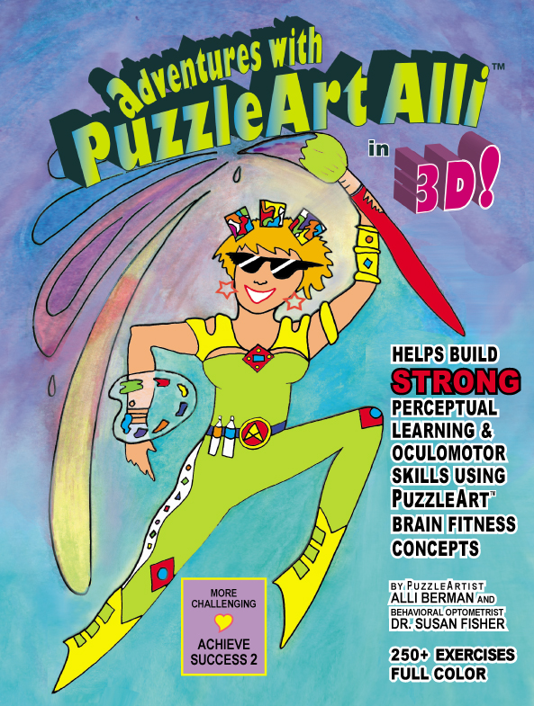 PuzzleArt Activity Book 6+ 64 pages in Full Color 3-D Glasses Included
