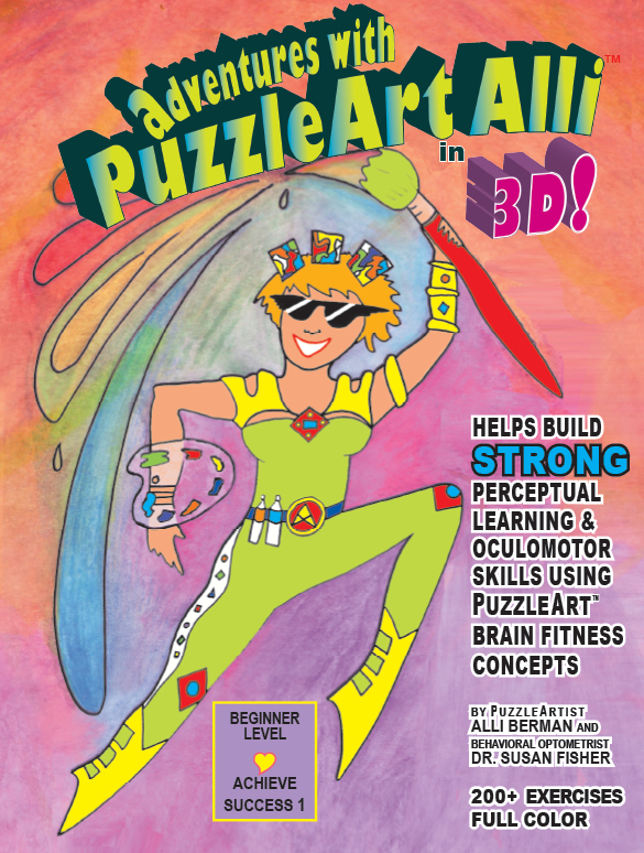 PuzzleArt Activity Book 4+ 56 pages in Full Color 3-D Glasses Included