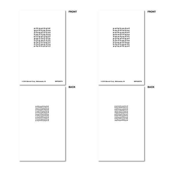  Bernell bdpq Chart Set