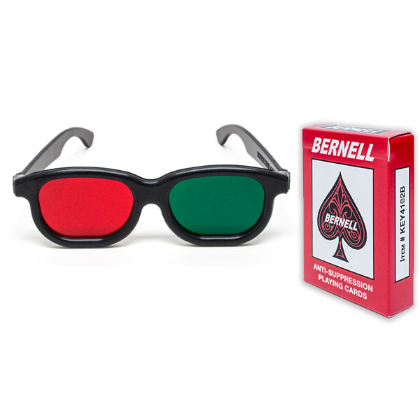 Vision Therapy Bernell Version Red/Green Playing Cards with Red/Green
