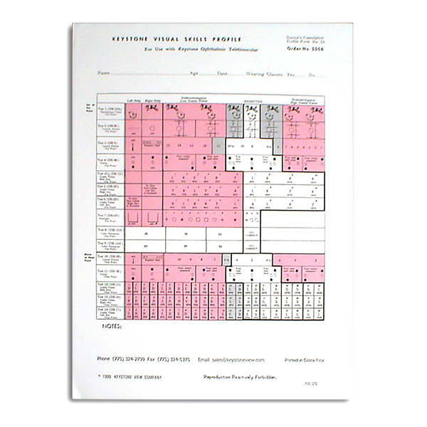 Keystone Ophthalmic Telebinocular Instrument, Assessment Kits Bernell